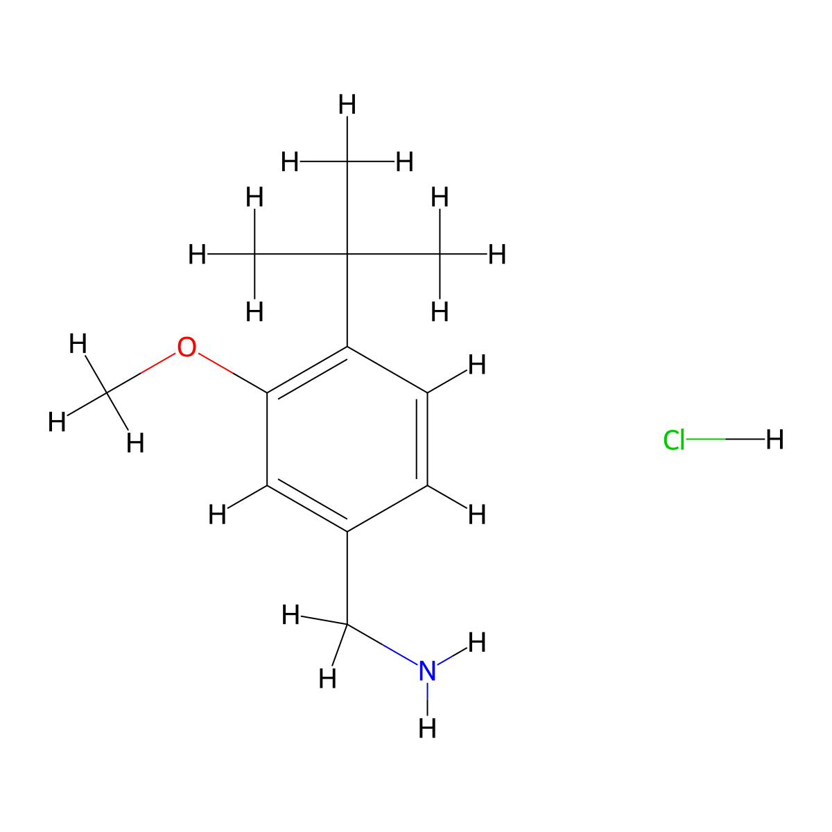 1-(4-Tert-butyl-3-methoxyphenyl)methanamine hydrochloride molecular structure, CAS 2955714-89-1