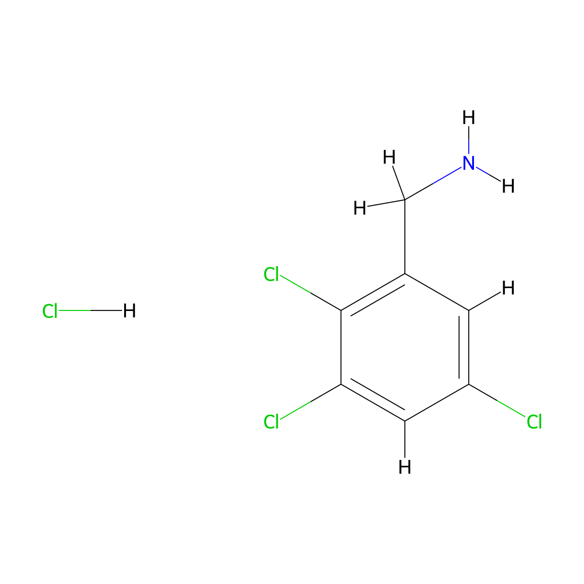 (2,3,5-Trichlorophenyl)methanamine;hydrochloride molecular structure, CAS 2955714-90-4