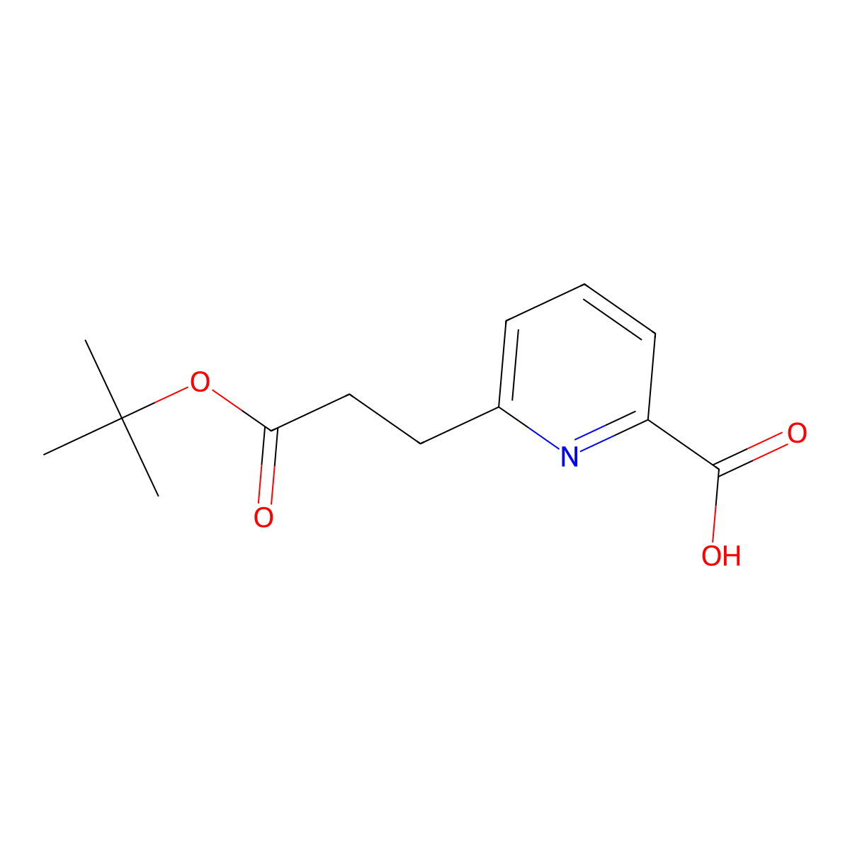6-[3-(Tert-butoxy)-3-oxopropyl]pyridine-2-carboxylic acid molecular structure, CAS 2955714-96-0