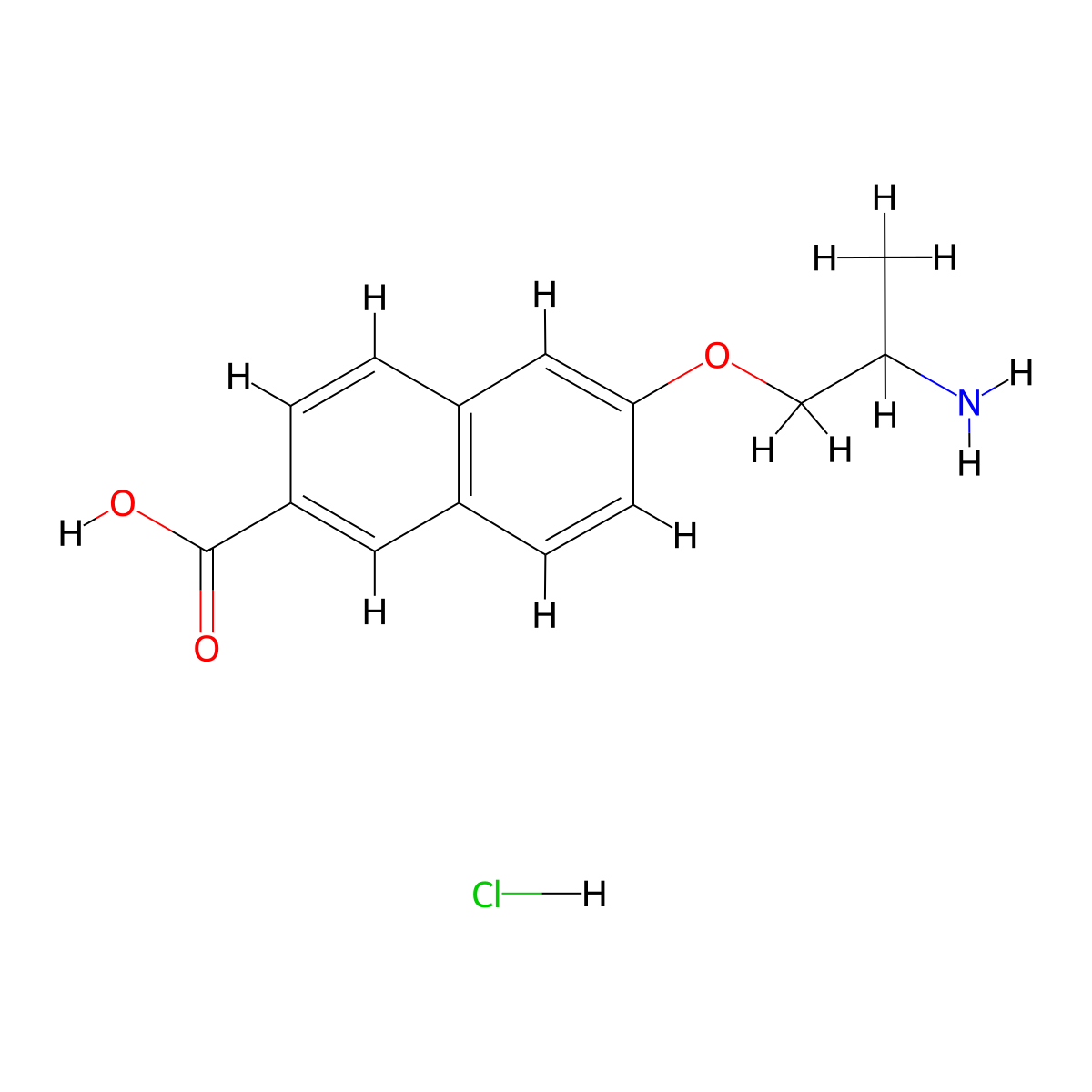 6-(2-Aminopropoxy)naphthalene-2-carboxylic acid hydrochloride molecular structure, CAS 2955715-06-5