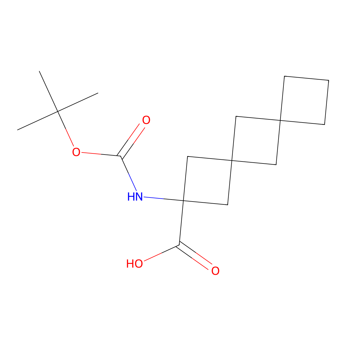 2-{[(Tert-butoxy)carbonyl]amino}dispiro[3.1.3^{6}.1^{4}]decane-2-carboxylic acid molecular structure, CAS 2955715-11-2