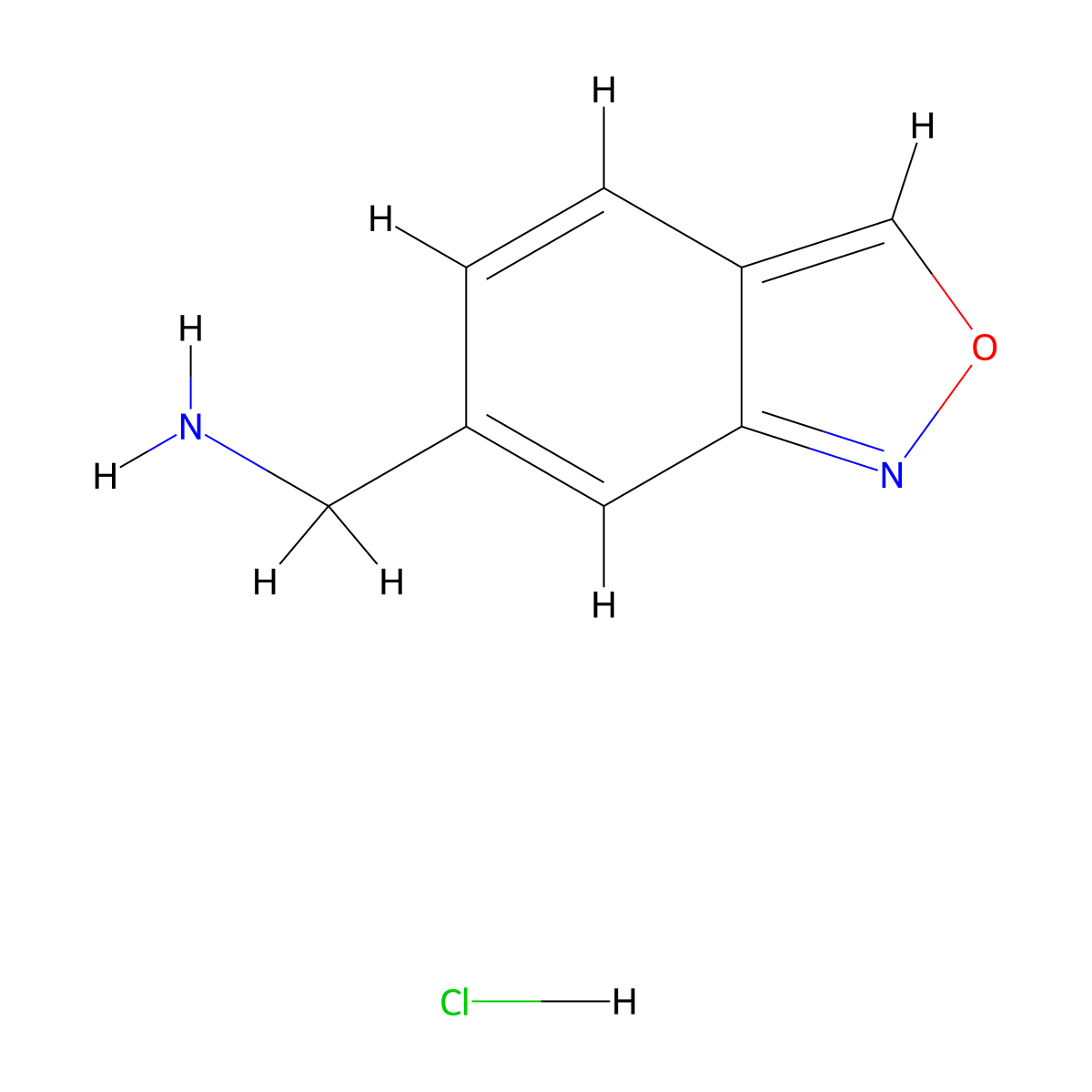 1-(2,1-Benzoxazol-6-yl)methanamine hydrochloride molecular structure, CAS 2955715-15-6