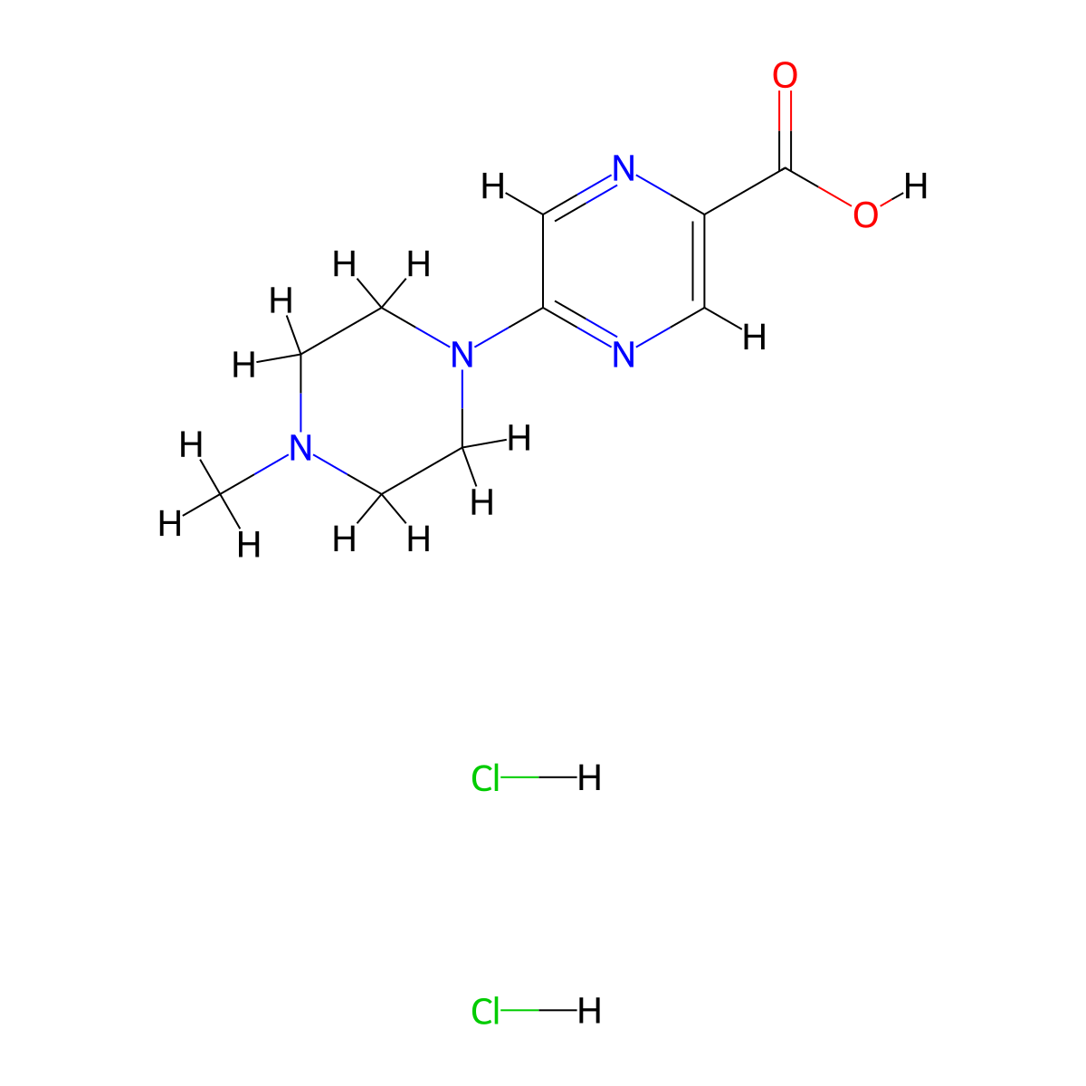 5-(4-Methylpiperazin-1-yl)pyrazine-2-carboxylic acid;dihydrochloride molecular structure, CAS 2955715-21-4