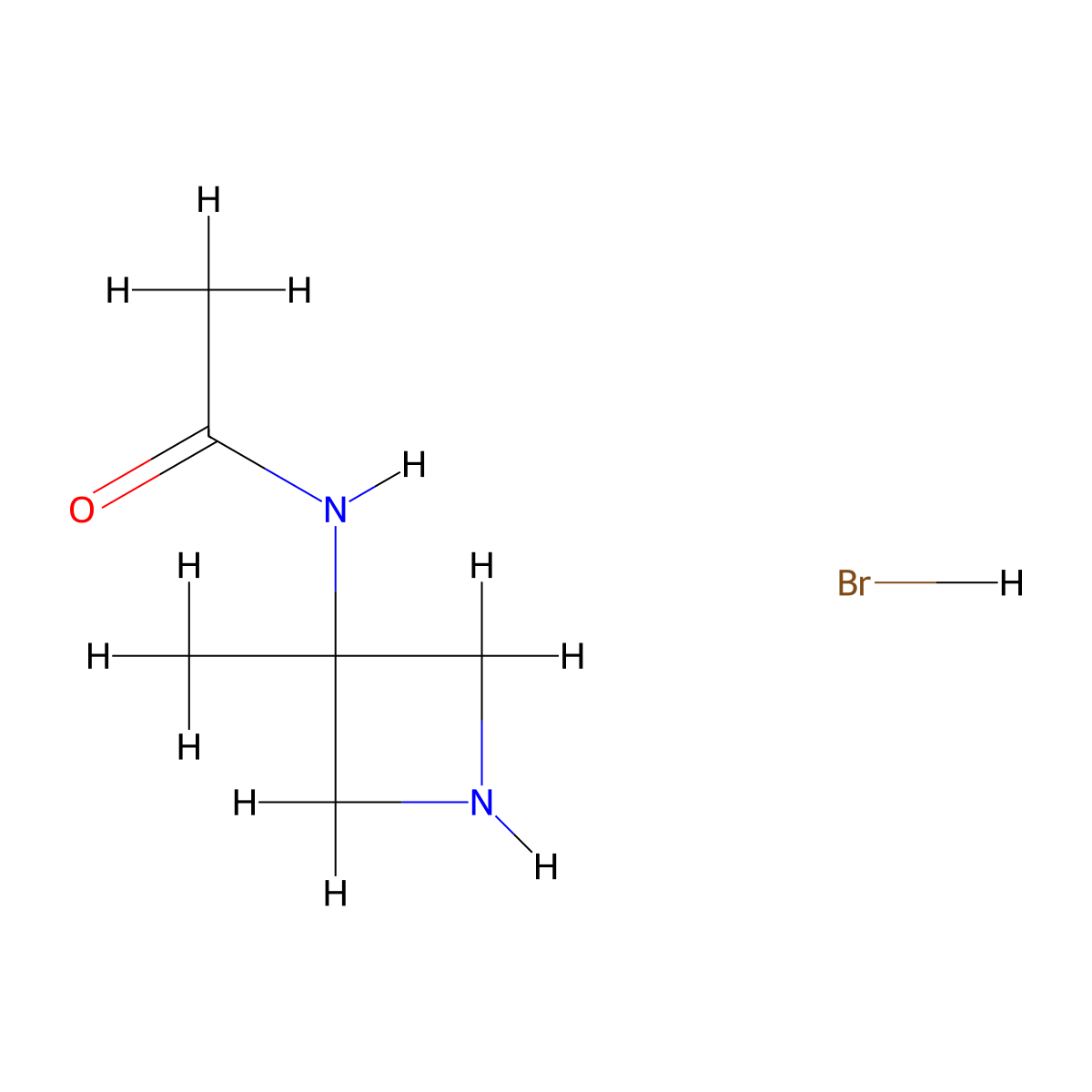 N-(3-methylazetidin-3-yl)acetamide hydrobromide molecular structure, CAS 2955715-24-7