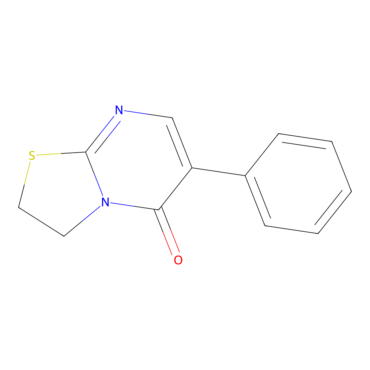 6-phenyl-2,3-dihydro-5H-[1,3]thiazolo[3,2-a]pyrimidin-5-one molecular structure, CAS 29558-43-8