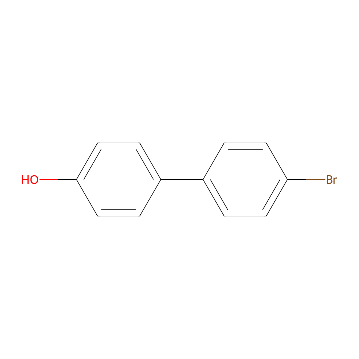 4-Bromo-4'-hydroxybiphenyl molecular structure, CAS 29558-77-8