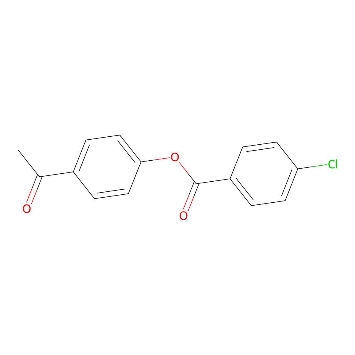 4-Acetylphenyl 4-chlorobenzoate molecular structure, CAS 29558-82-5