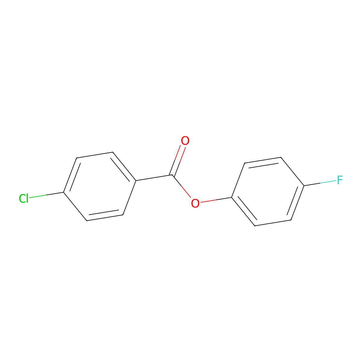 4-Fluorophenyl 4-chlorobenzoate molecular structure, CAS 29558-88-1