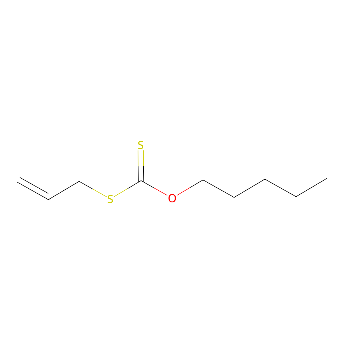 S-Allyl O-pentyl dithiocarbonate molecular structure, CAS 2956-12-9