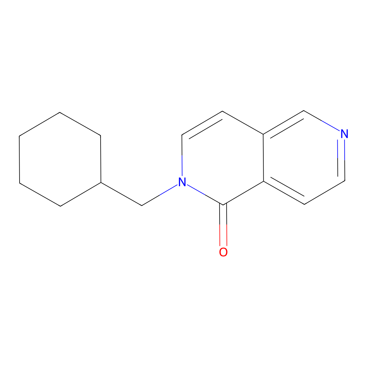 2-(Cyclohexylmethyl)-1,2-dihydro-2,6-naphthyridin-1-one molecular structure, CAS 2956176-33-1
