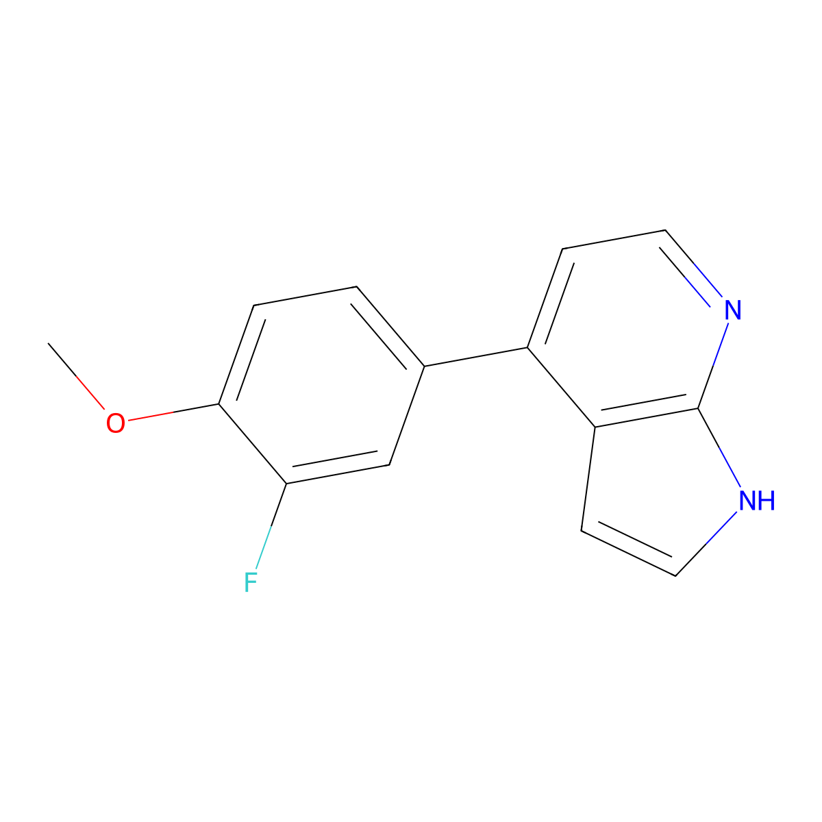 4-(3-Fluoro-4-methoxyphenyl)-1H-pyrrolo[2,3-b]pyridine molecular structure, CAS 2956262-37-4