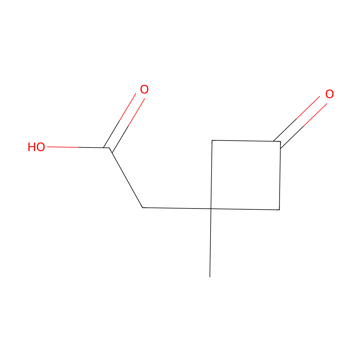 2-(1-Methyl-3-oxocyclobutyl)acetic acid molecular structure, CAS 2956423-70-2