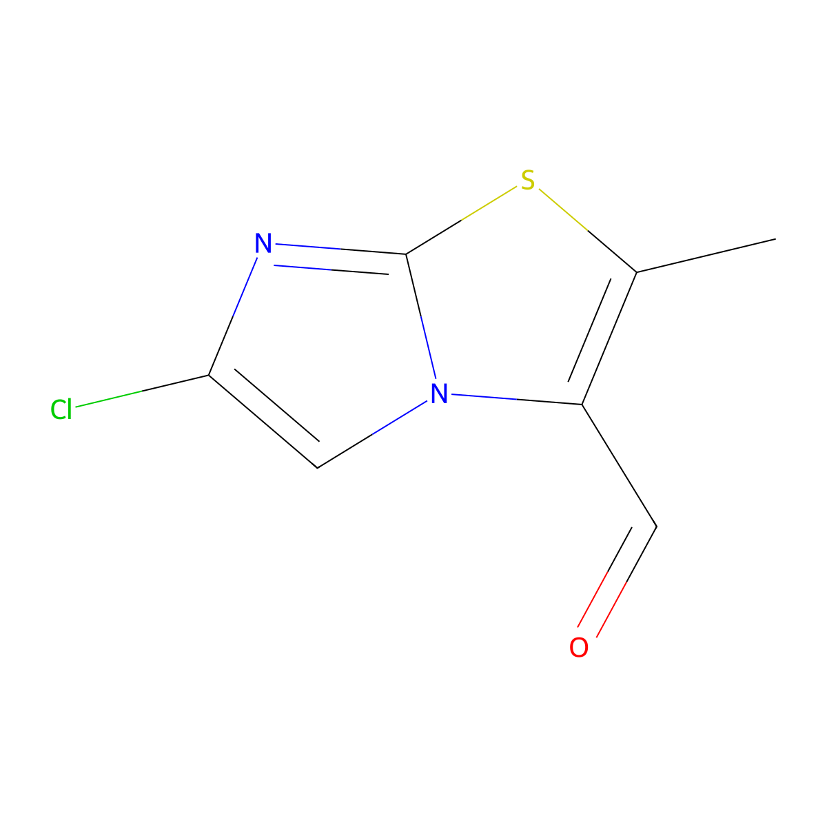 6-Chloro-2-methylimidazo[2,1-b][1,3]thiazole-3-carbaldehyde molecular structure, CAS 2956549-85-0