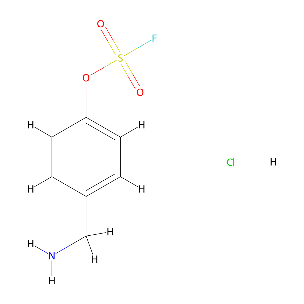 4-(Aminomethyl)phenyl sulfurofluoridate hydrochloride molecular structure, CAS 2956580-87-1