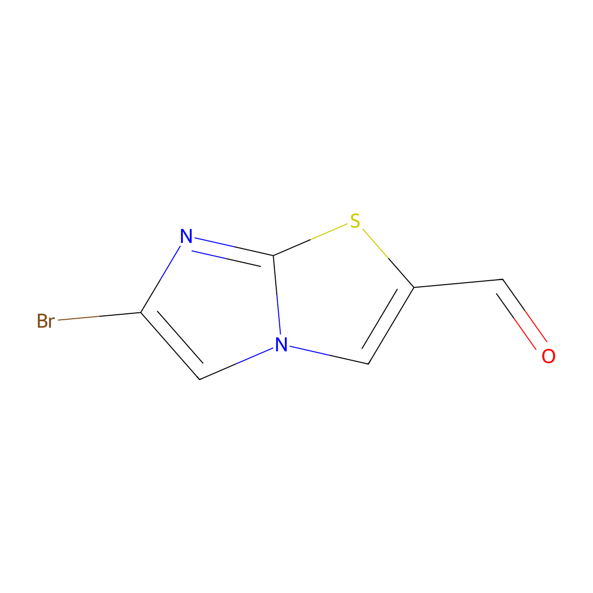 6-Bromoimidazo[2,1-b][1,3]thiazole-2-carbaldehyde molecular structure, CAS 2956594-71-9