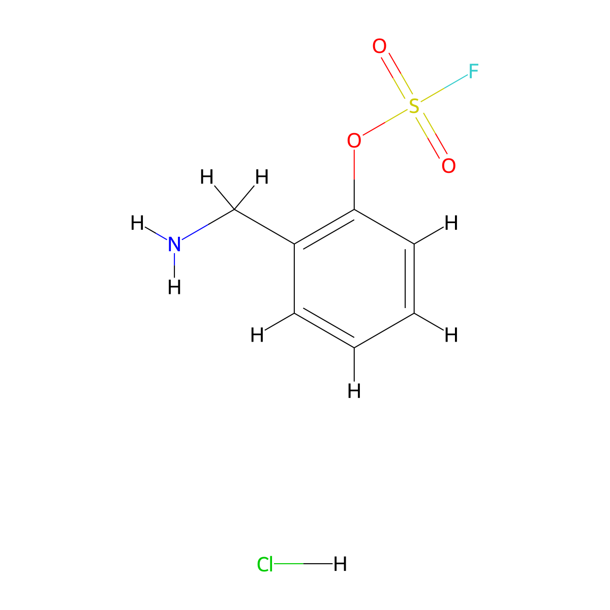 2-(Aminomethyl)phenyl sulfurofluoridate hydrochloride molecular structure, CAS 2956596-81-7