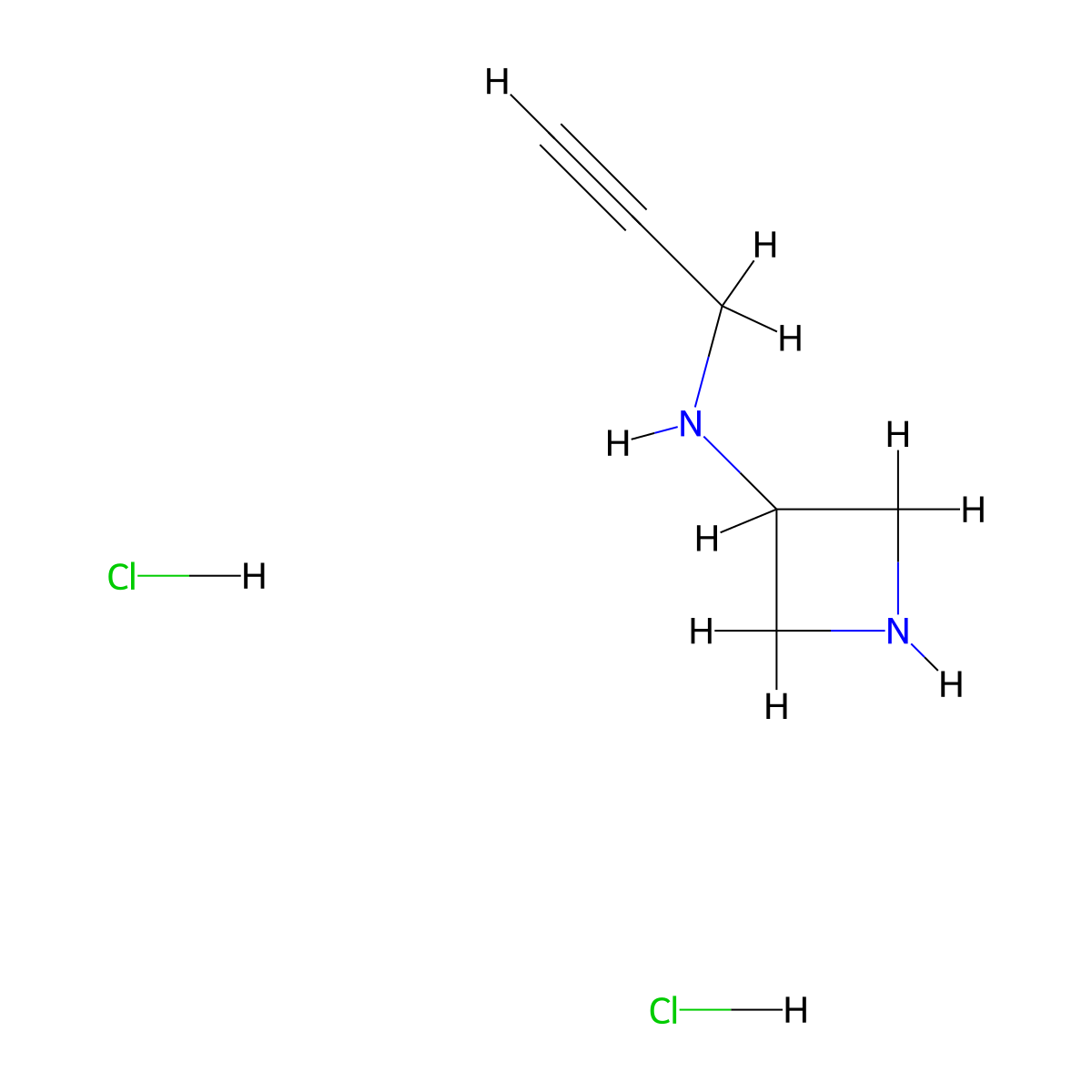 N-(prop-2-yn-1-yl)azetidin-3-amine dihydrochloride molecular structure, CAS 2956597-62-7