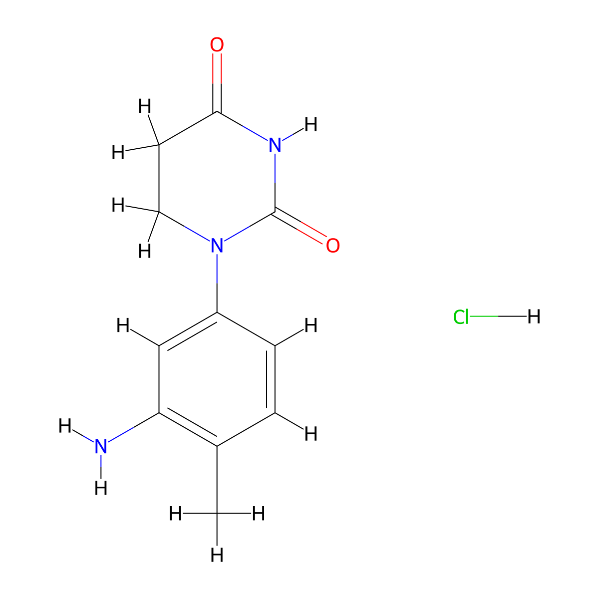 1-(3-Amino-4-methylphenyl)-1,3-diazinane-2,4-dione hydrochloride molecular structure, CAS 2956606-39-4