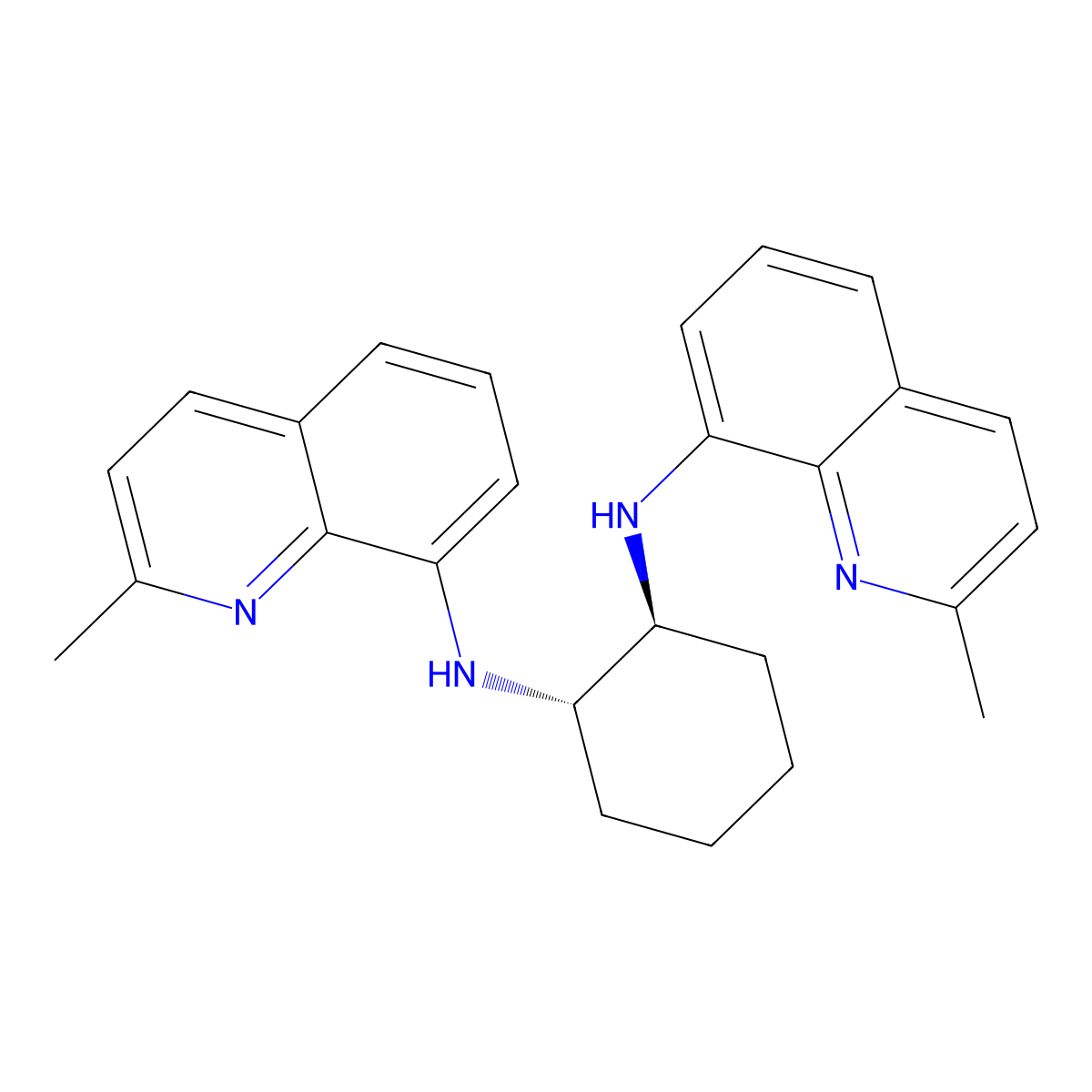 (1S,2S)-N1,N2-Bis(2-methylquinolin-8-yl)cyclohexane-1,2-diamine molecular structure, CAS 2956649-80-0