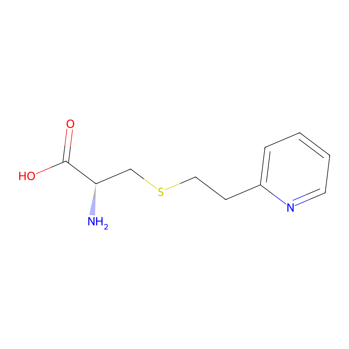 S-(2-(2-Pyridinyl)ethyl)-L-cysteine molecular structure, CAS 29567-83-7