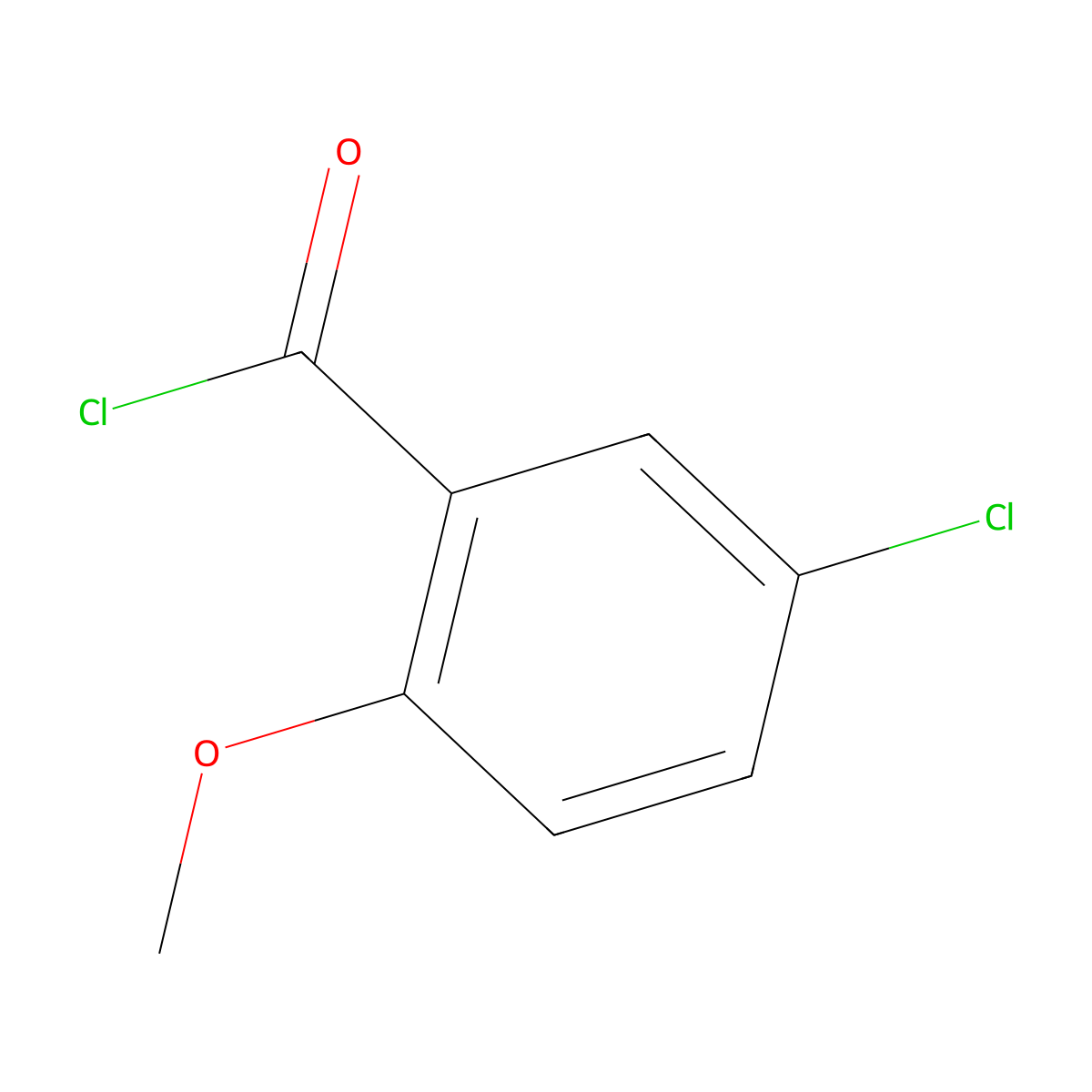 5-Chloro-2-methoxybenzoyl chloride molecular structure, CAS 29568-33-0