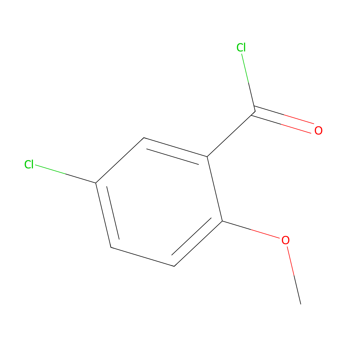 5-Chloro-2-methoxybenzoyl chloride molecular structure, CAS 29568-33-0
