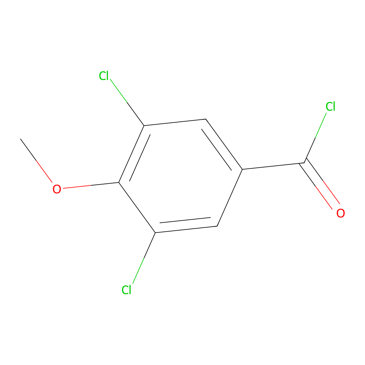 3,5-Dichloro-4-methoxybenzoyl chloride molecular structure, CAS 29568-76-1