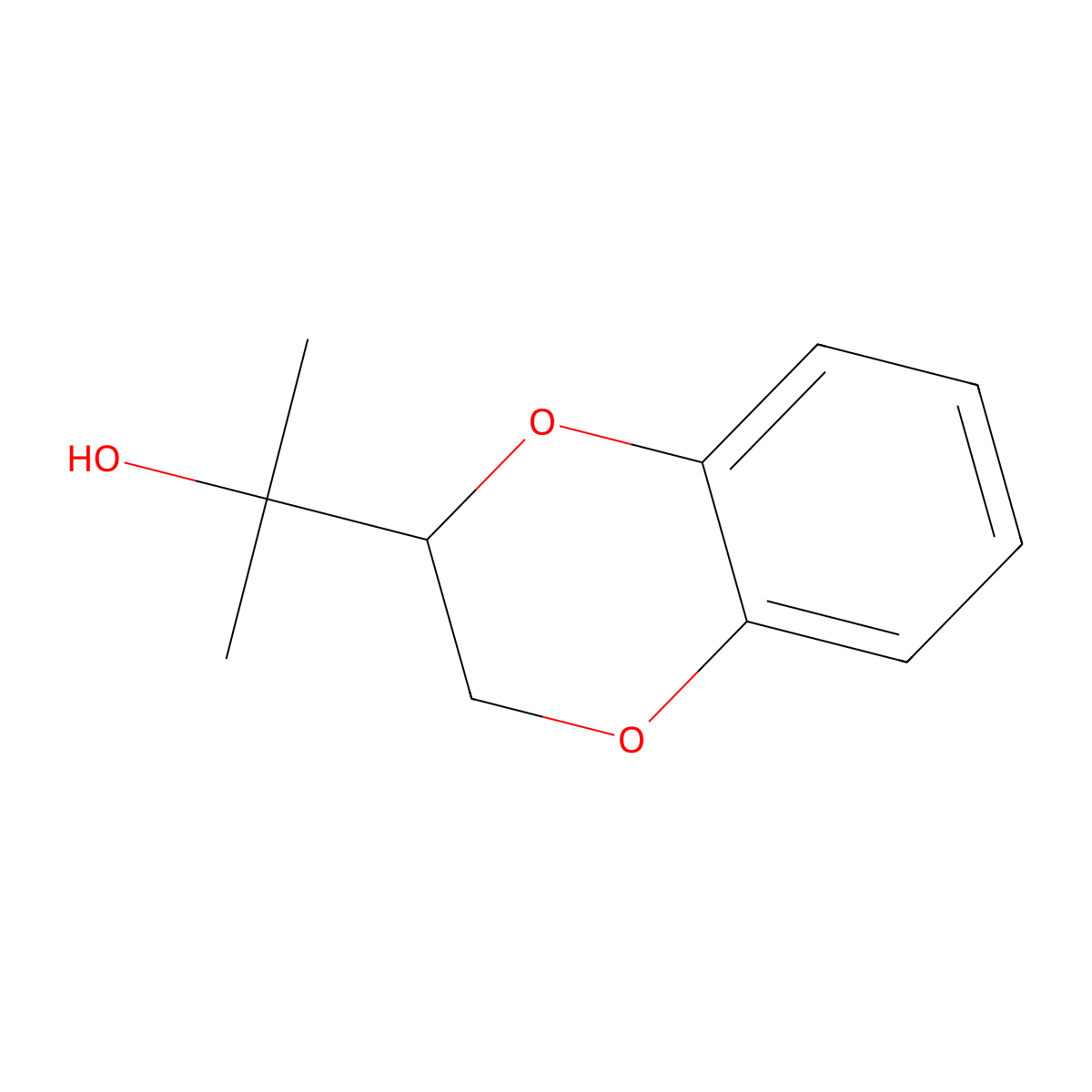 2-(2,3-Dihydro-1,4-benzodioxin-2-yl)propan-2-ol molecular structure, CAS 29574-08-1