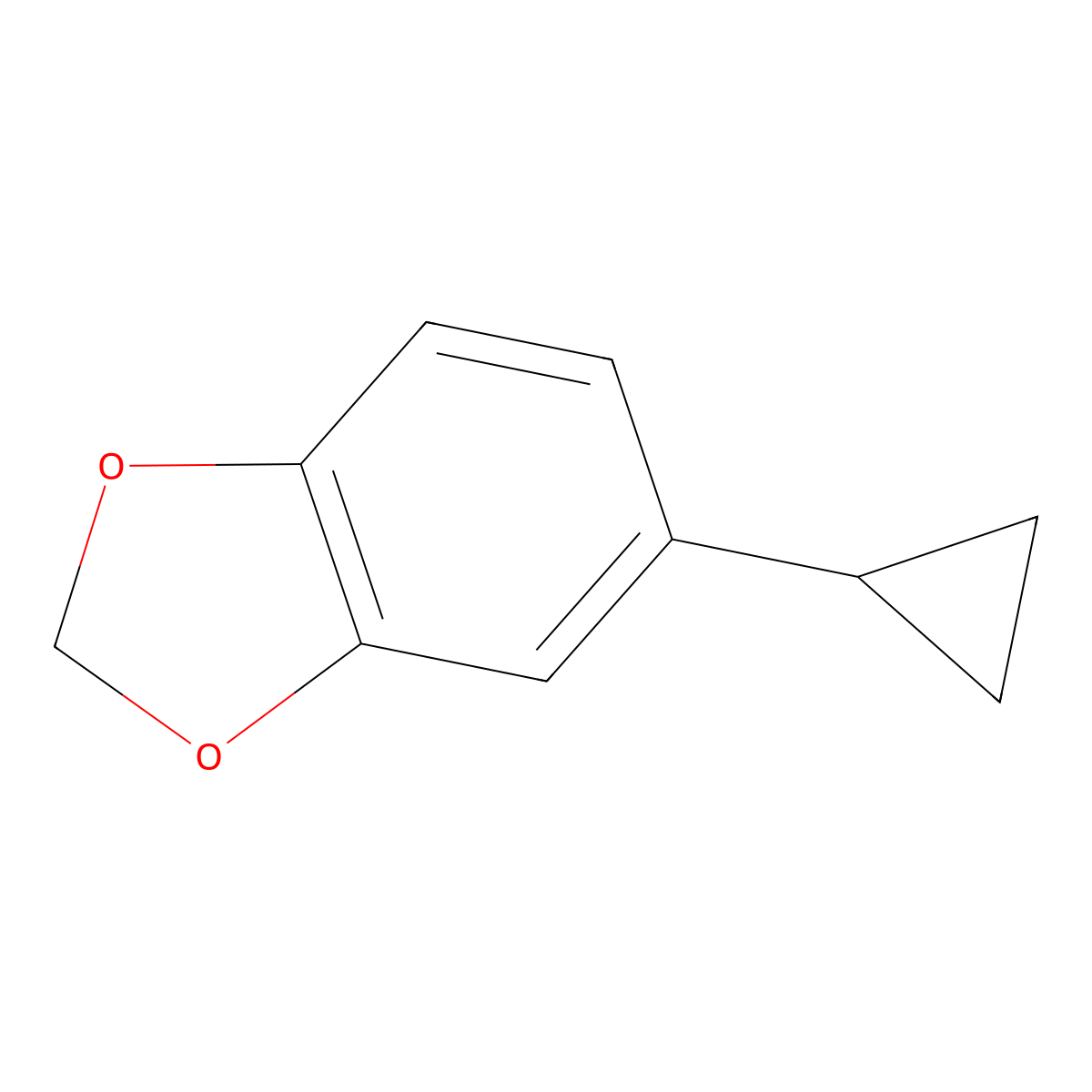 5-Cyclopropyl-1,3-benzodioxole molecular structure, CAS 29574-42-3