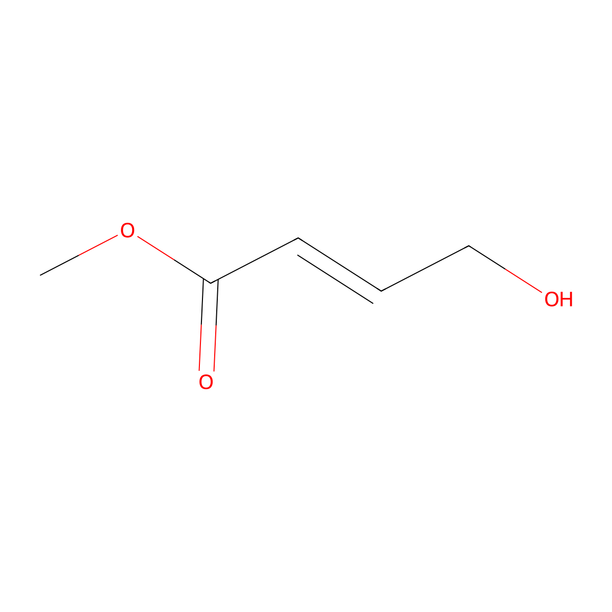 methyl (2E)-4-hydroxybut-2-enoate molecular structure, CAS 29576-13-4
