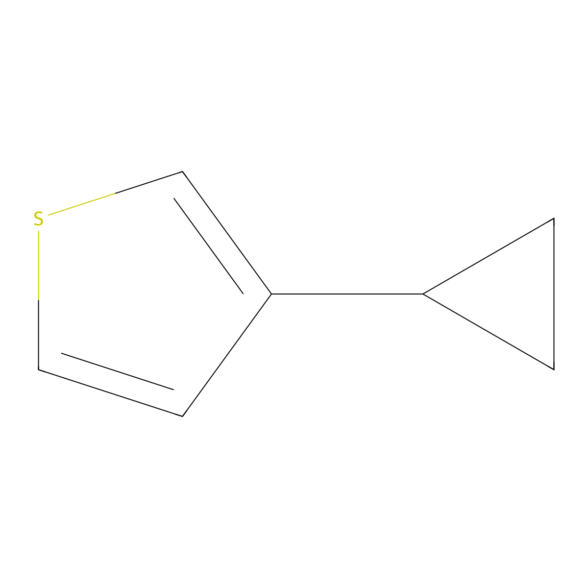 3-Cyclopropylthiophene molecular structure, CAS 29576-51-0
