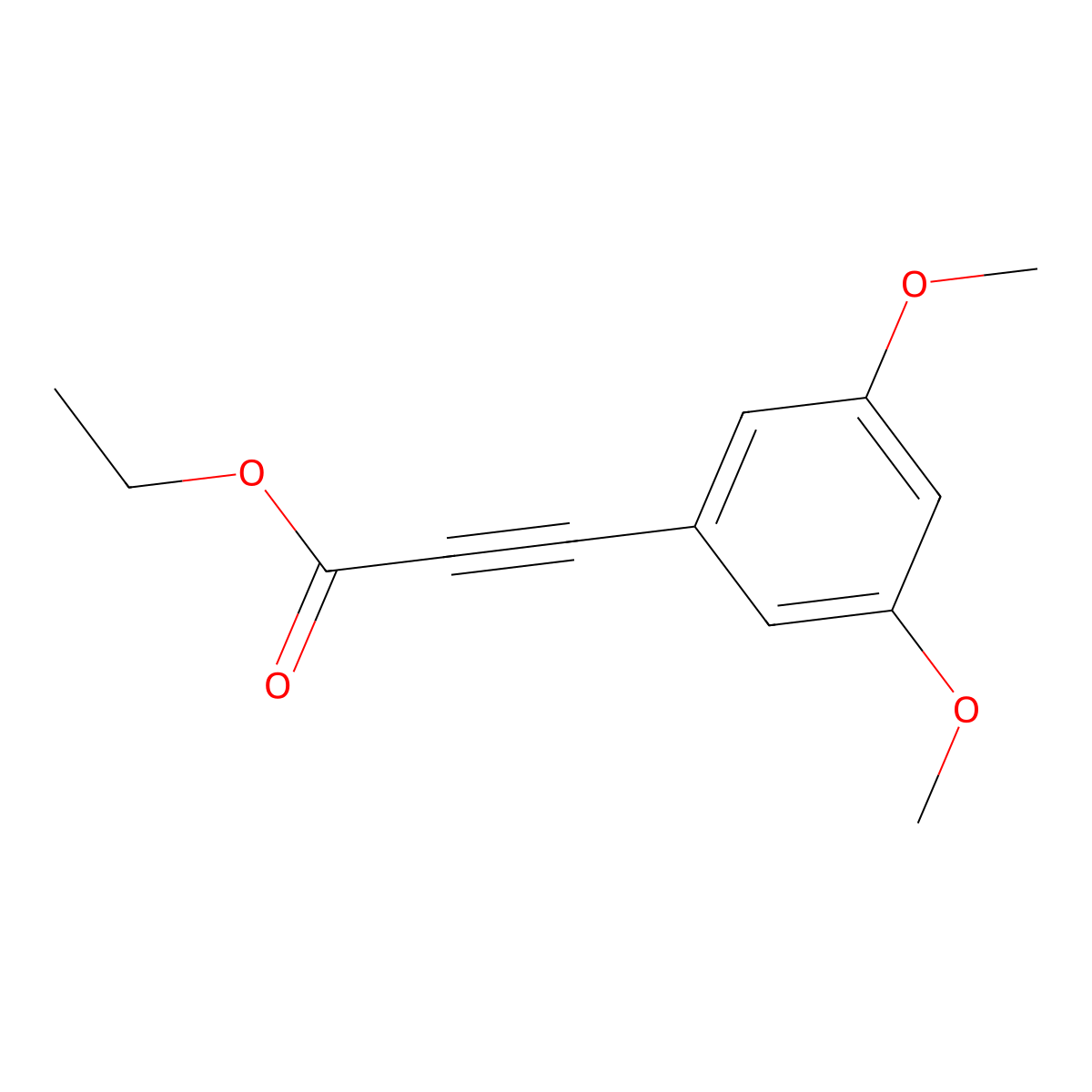 Ethyl 3-(3,5-dimethoxyphenyl)-2-propynoate molecular structure, CAS 29577-38-6