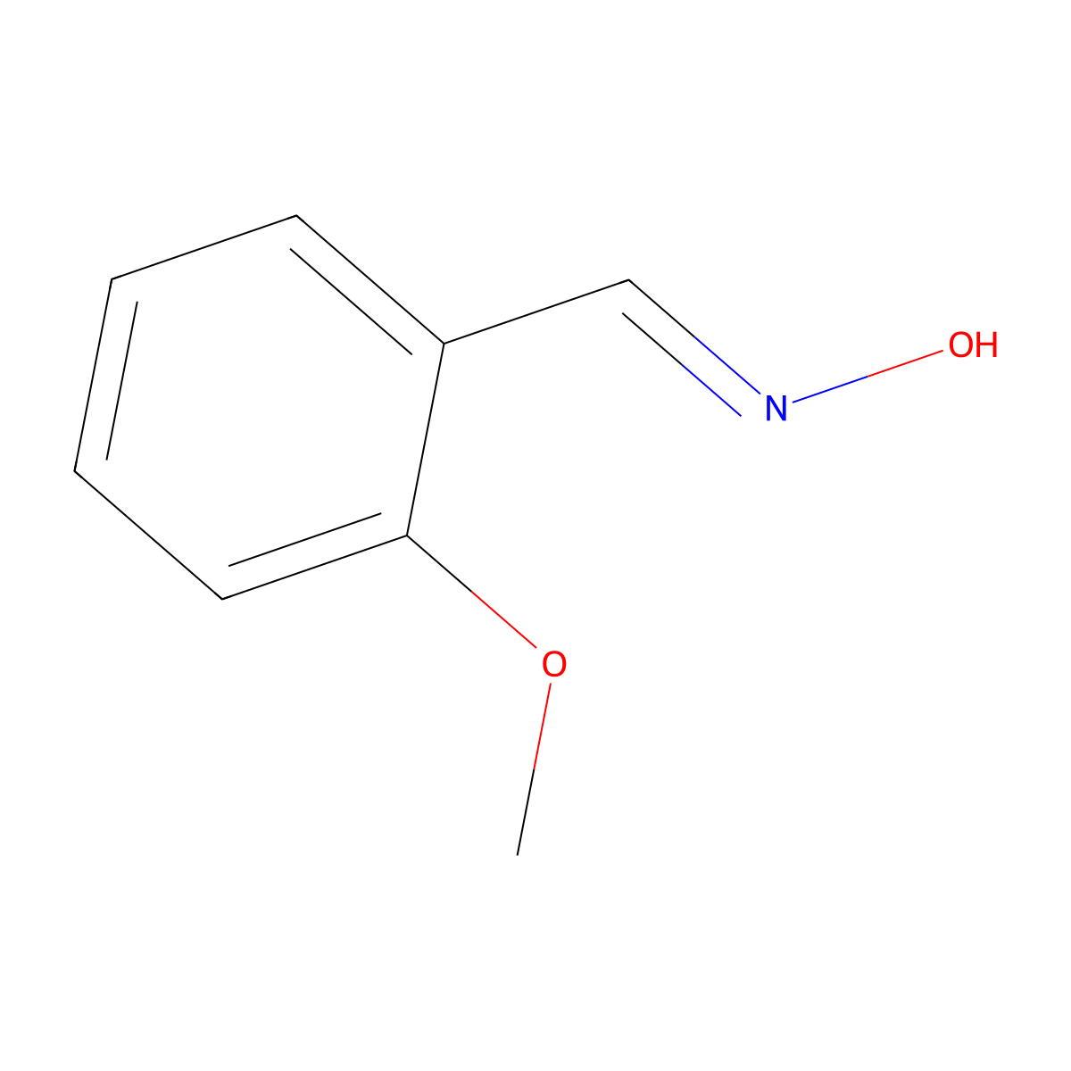 2-Methoxybenzaldehyde oxime molecular structure, CAS 29577-53-5