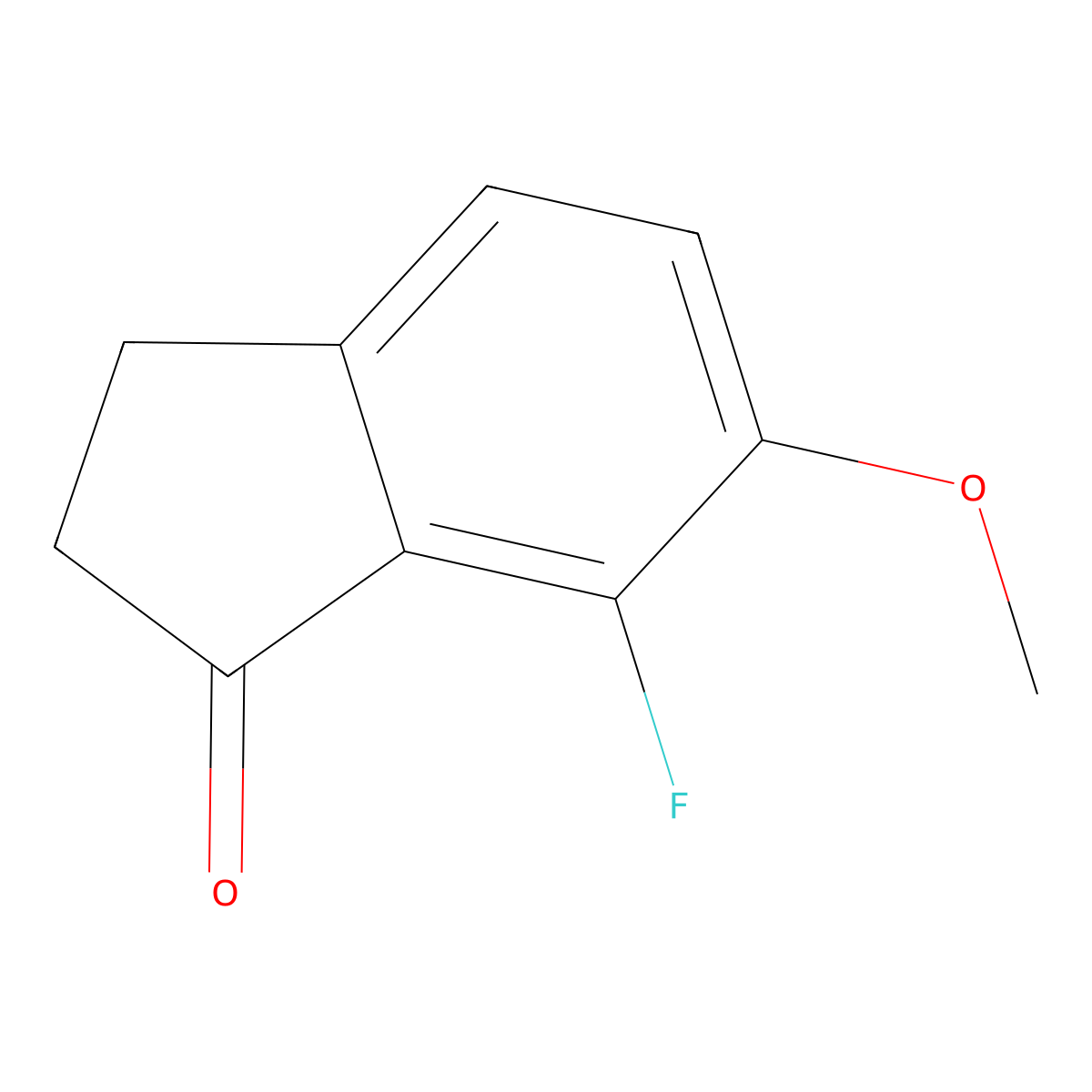 7-Fluoro-6-methoxy-2,3-dihydro-1H-inden-1-one molecular structure, CAS 295779-79-2