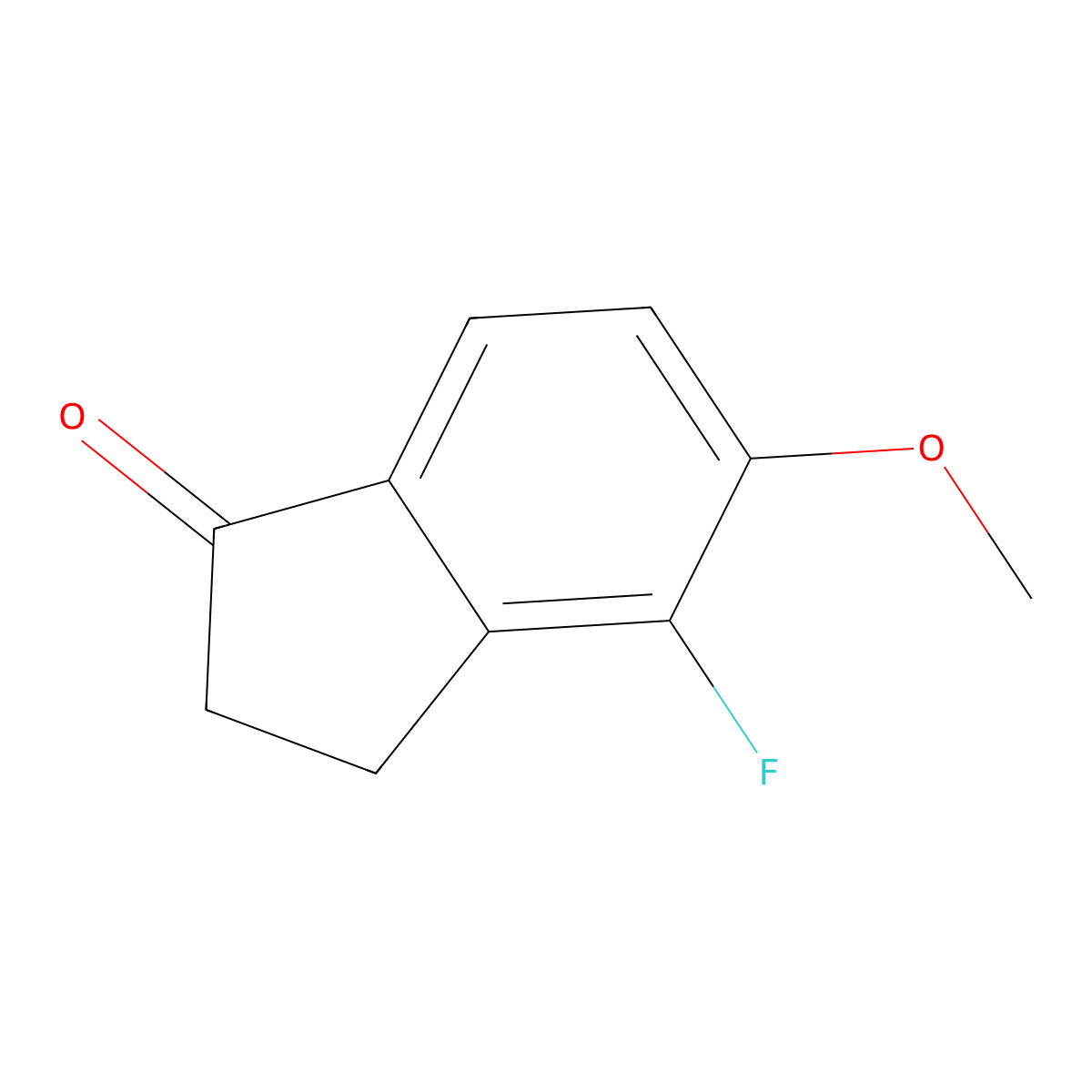4-fluoro-5-methoxy-2,3-dihydro-1H-inden-1-one molecular structure, CAS 295779-81-6