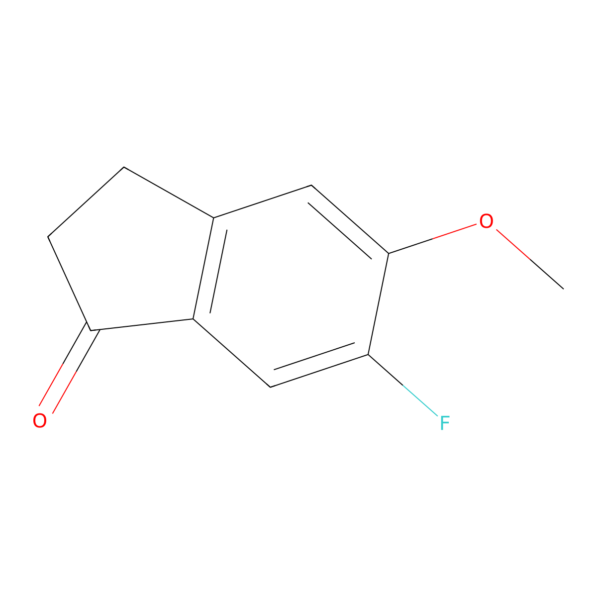 6-Fluoro-5-methoxy-2,3-dihydro-1H-inden-1-one molecular structure, CAS 295779-82-7