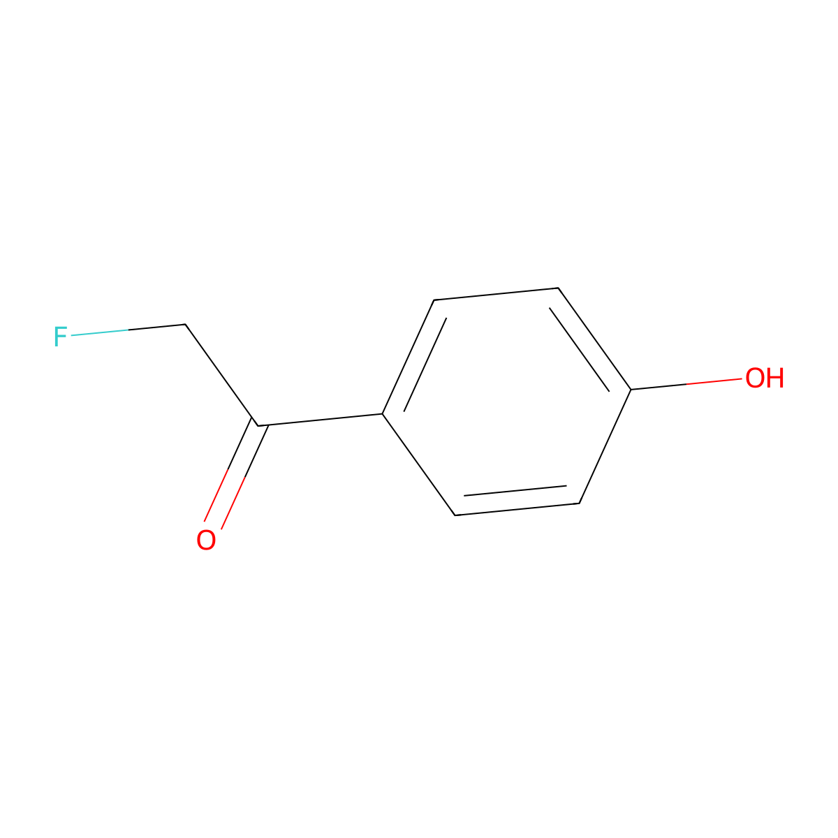2-Fluoro-1-(4-hydroxyphenyl)ethanone molecular structure, CAS 295779-85-0