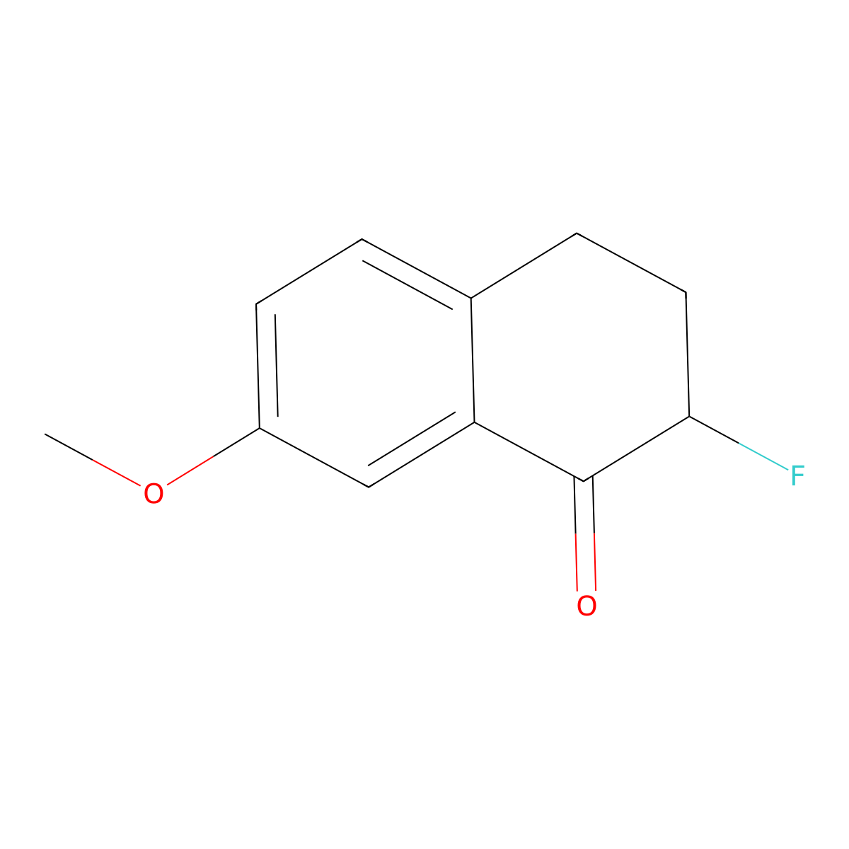 2-Fluoro-7-methoxy-1,2,3,4-tetrahydronaphthalen-1-one molecular structure, CAS 295779-87-2