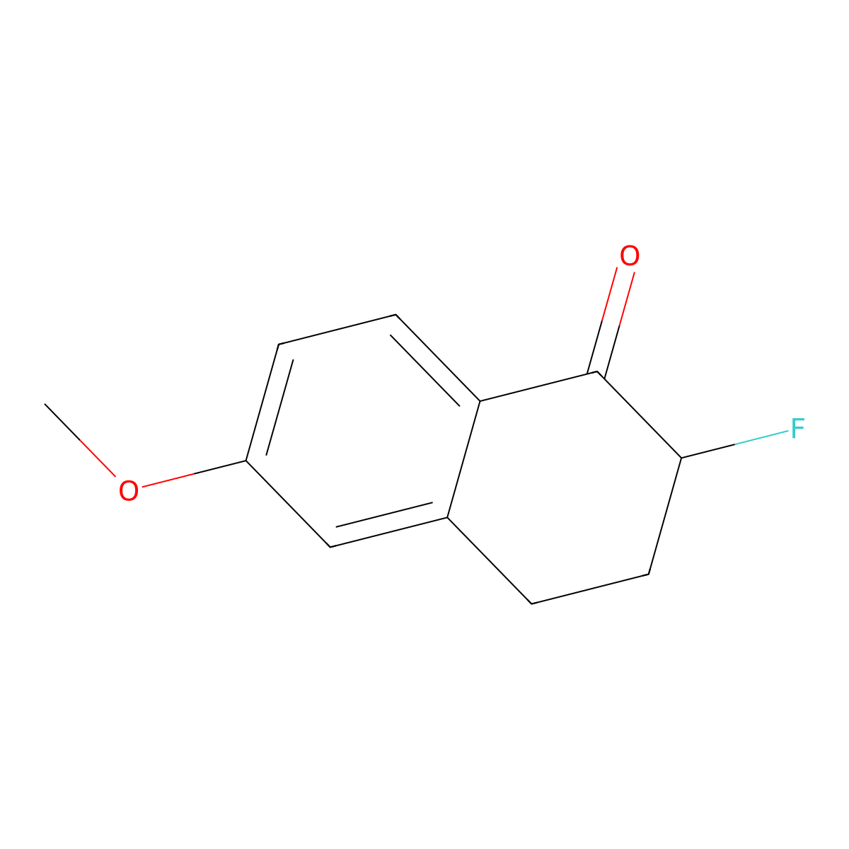 2-Fluoro-6-methoxy-1,2,3,4-tetrahydronaphthalen-1-one molecular structure, CAS 295779-89-4