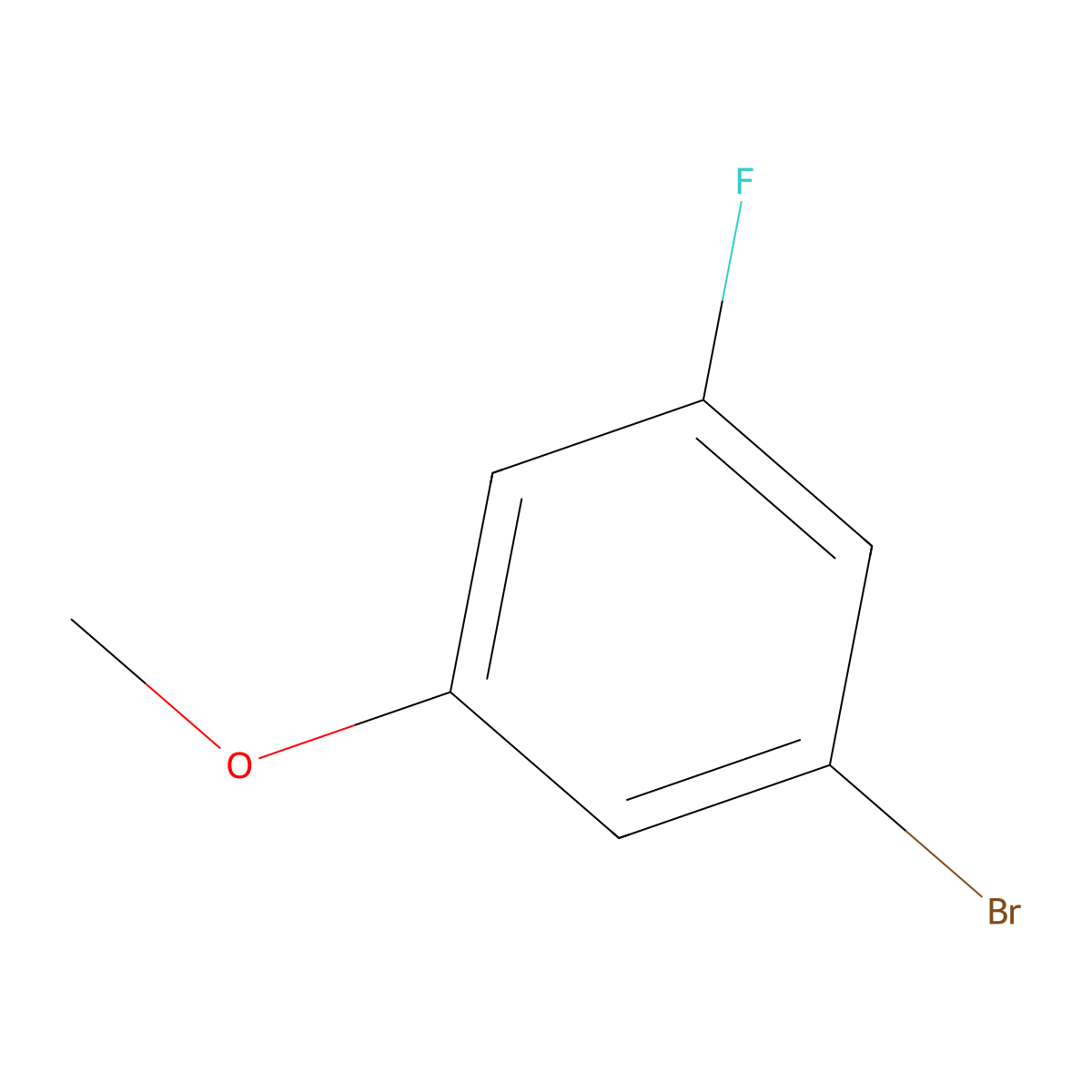 3-Bromo-5-fluoroanisole molecular structure, CAS 29578-39-0
