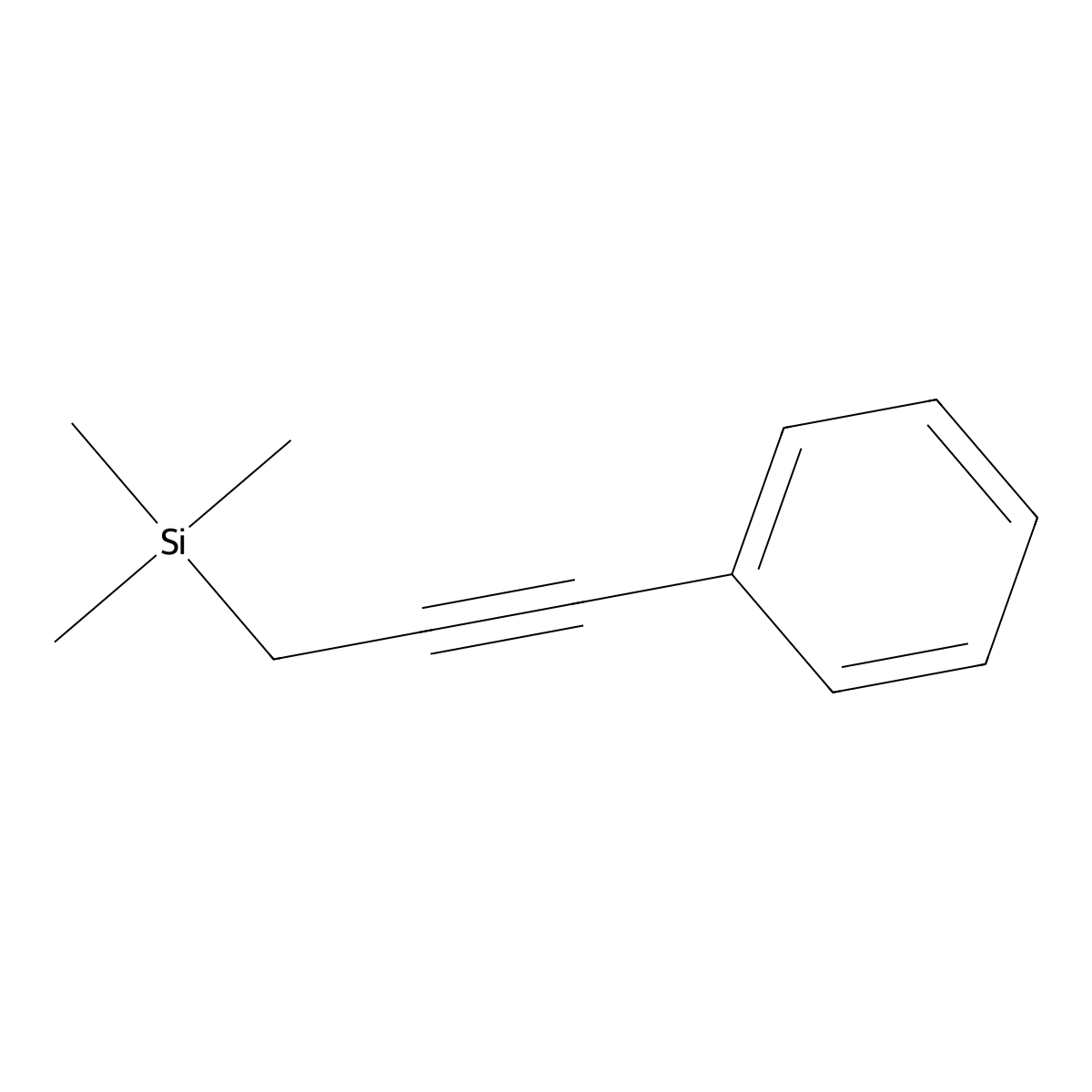 Trimethyl(3-phenylprop-2-yn-1-yl)silane molecular structure, CAS 29578-46-9