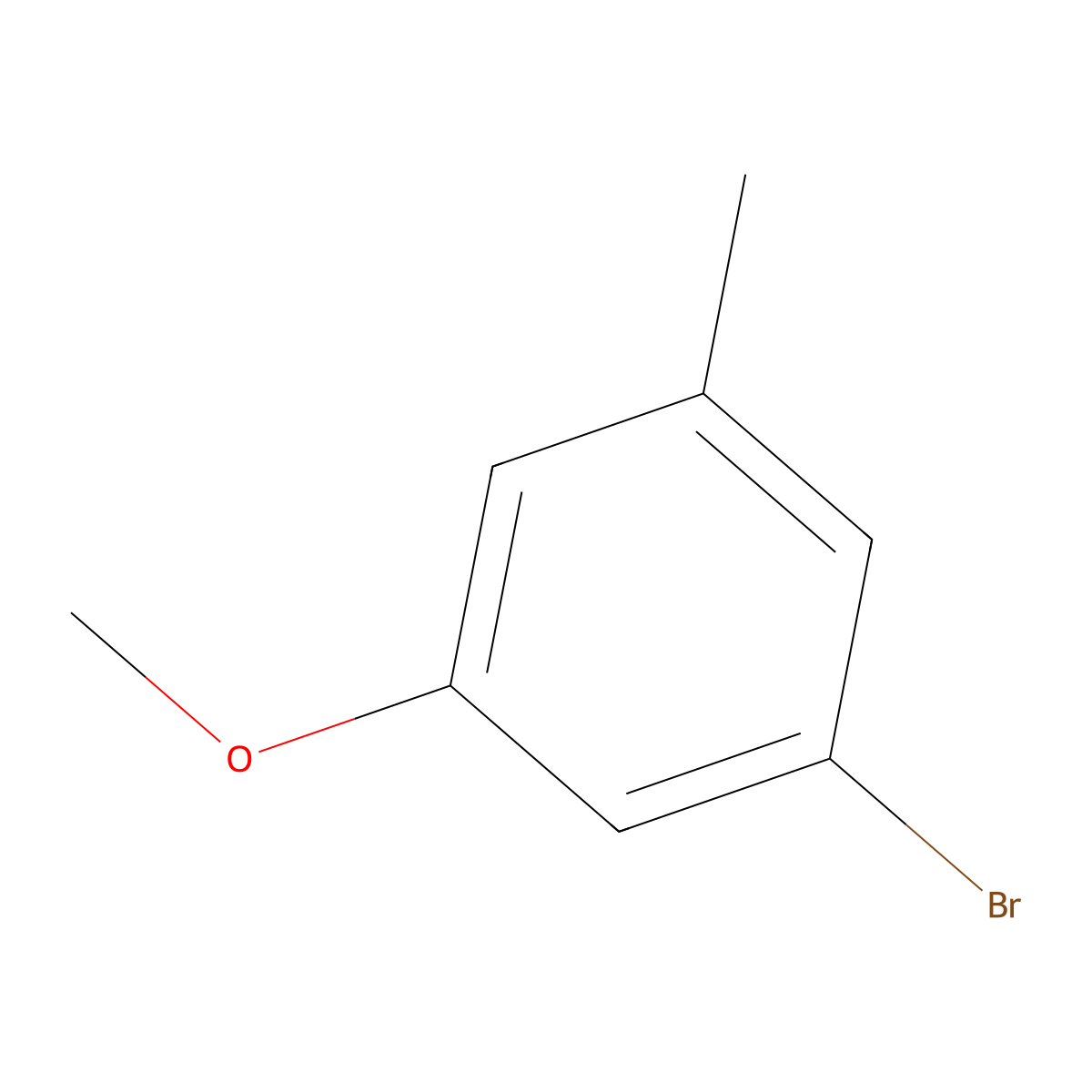 1-Bromo-3-methoxy-5-methylbenzene molecular structure, CAS 29578-83-4