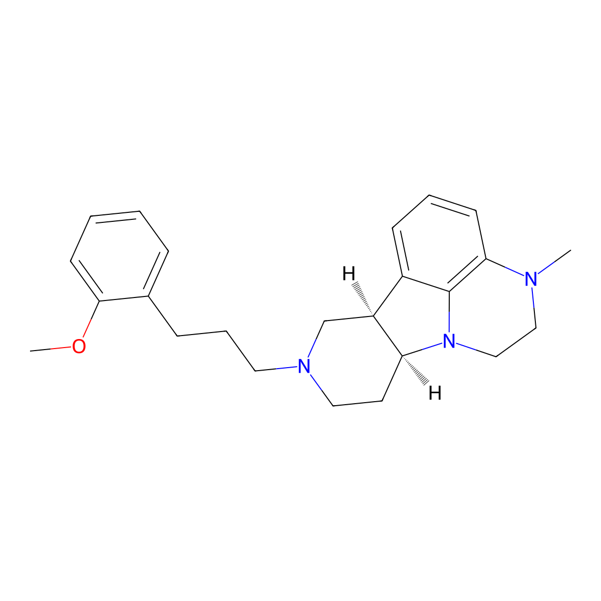 (10~{R},15~{S})-12-[3-(2-methoxyphenyl)propyl]-4-methyl-1,4,12-triazatetracyclo[7.6.1.0^{5,16}.0^{10,15}]hexadeca-5(16),6,8-triene molecular structure, CAS 2957888-70-7