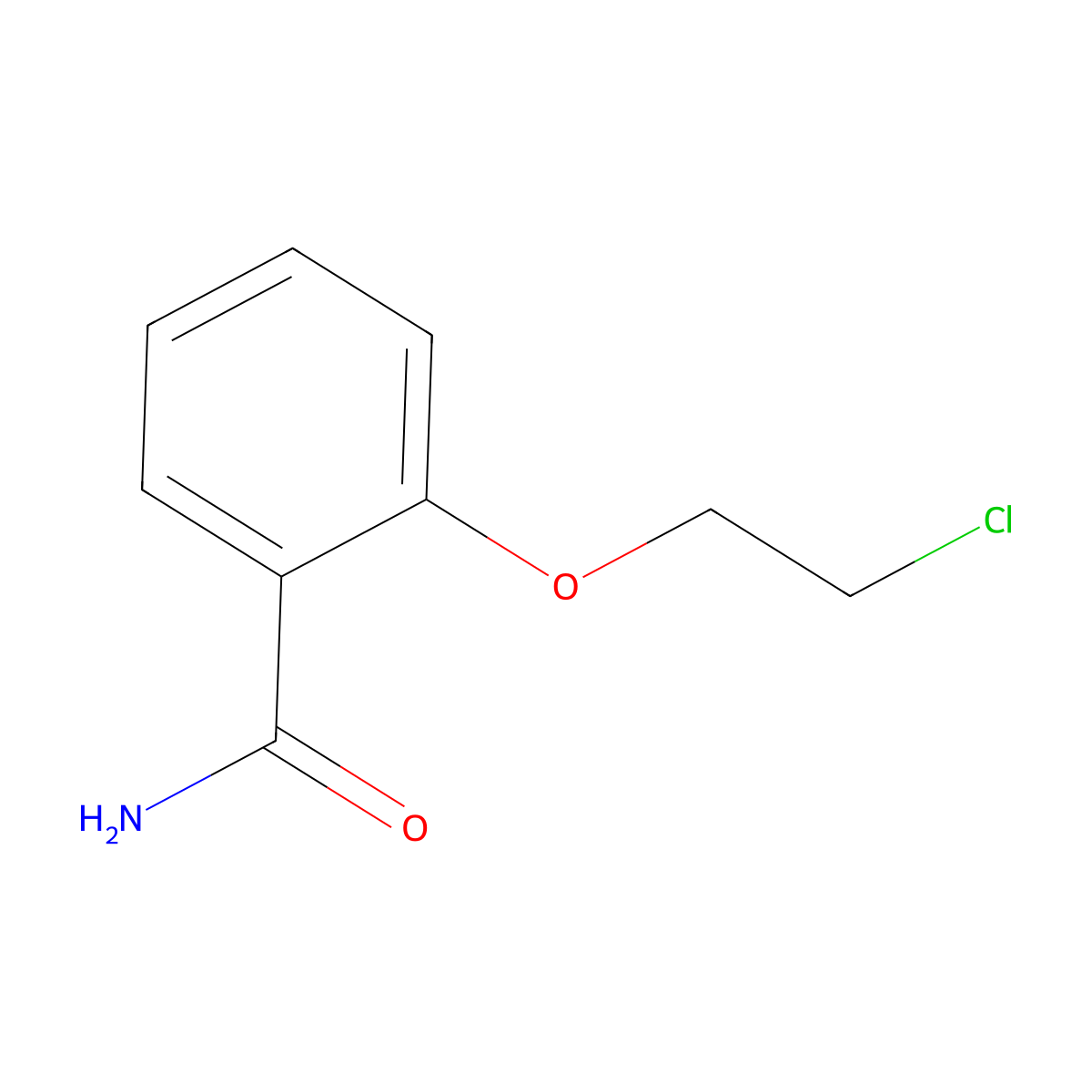 2-(2-Chloroethoxy)benzamide molecular structure, CAS 29579-13-3