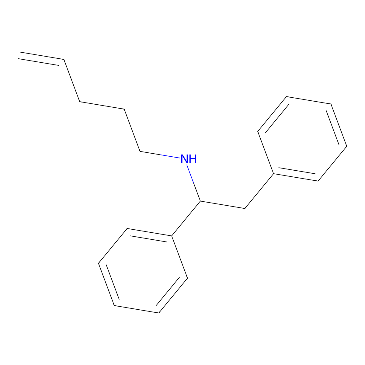 N-(1,2-diphenylethyl)pent-4-en-1-amine molecular structure, CAS 295796-34-8