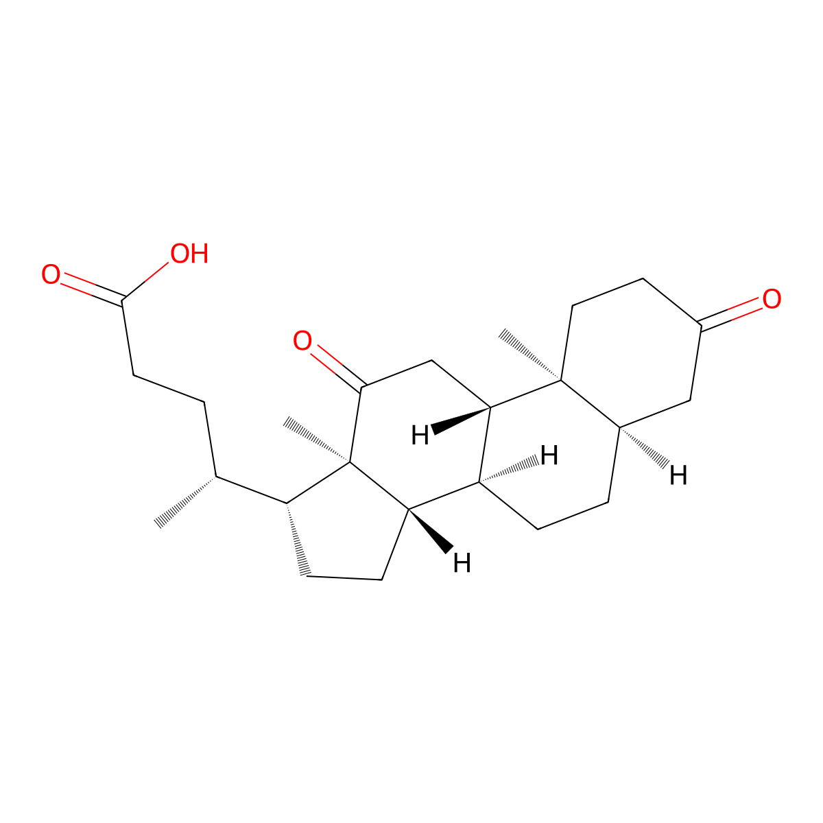 (5beta)-3,12-Dioxocholan-24-oic acid molecular structure, CAS 2958-05-6