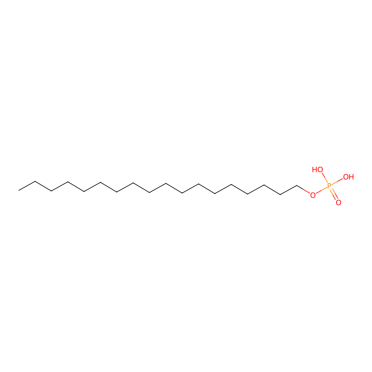 Monostearyl phosphate molecular structure, CAS 2958-09-0
