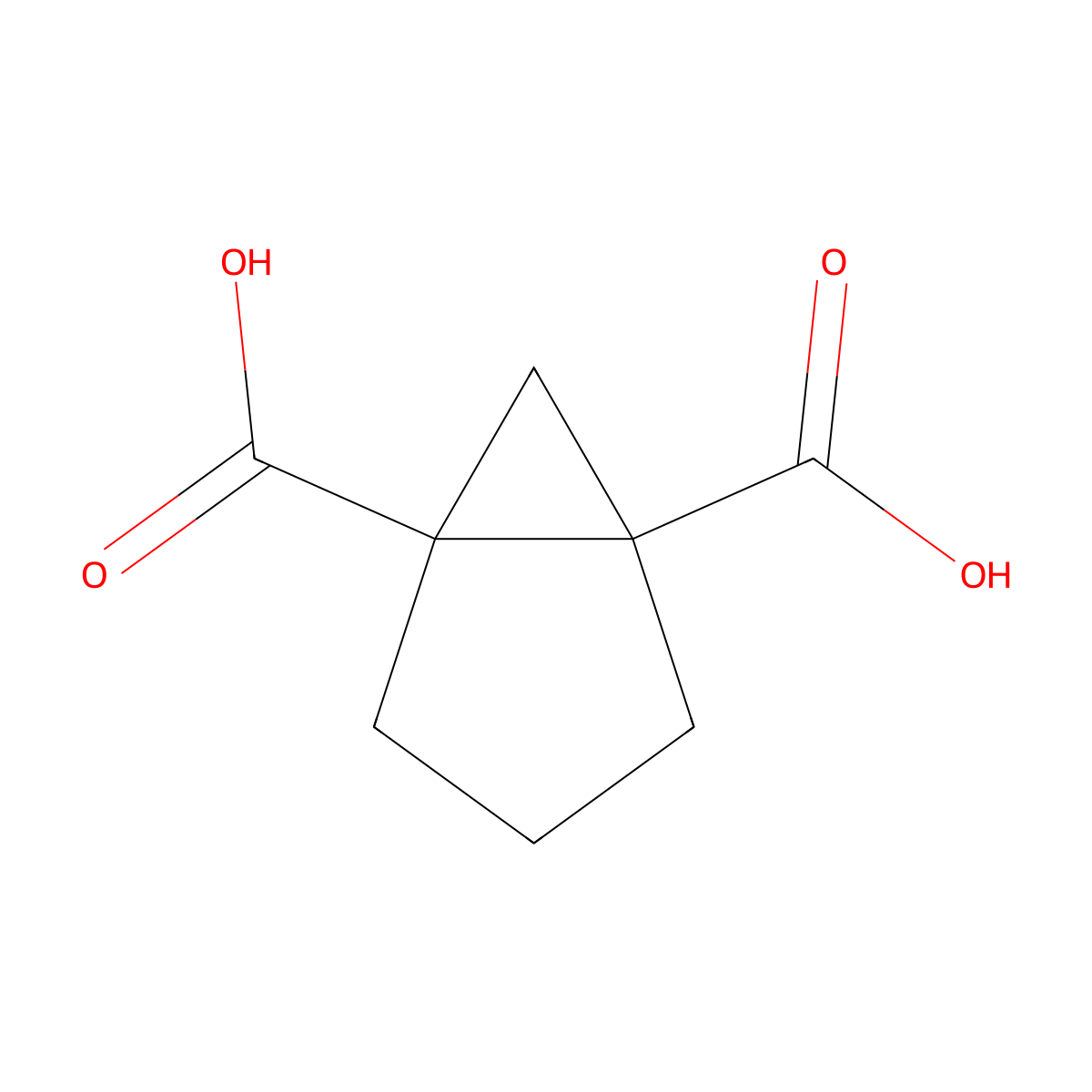 Bicyclo[3.1.0]hexane-1,5-dicarboxylic acid molecular structure, CAS 2958-66-9