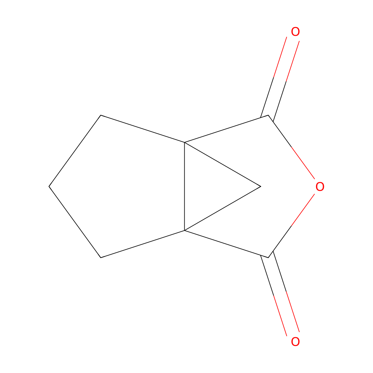 3-Oxatricyclo[3.3.1.0,1,5]nonane-2,4-dione molecular structure, CAS 2958-67-0