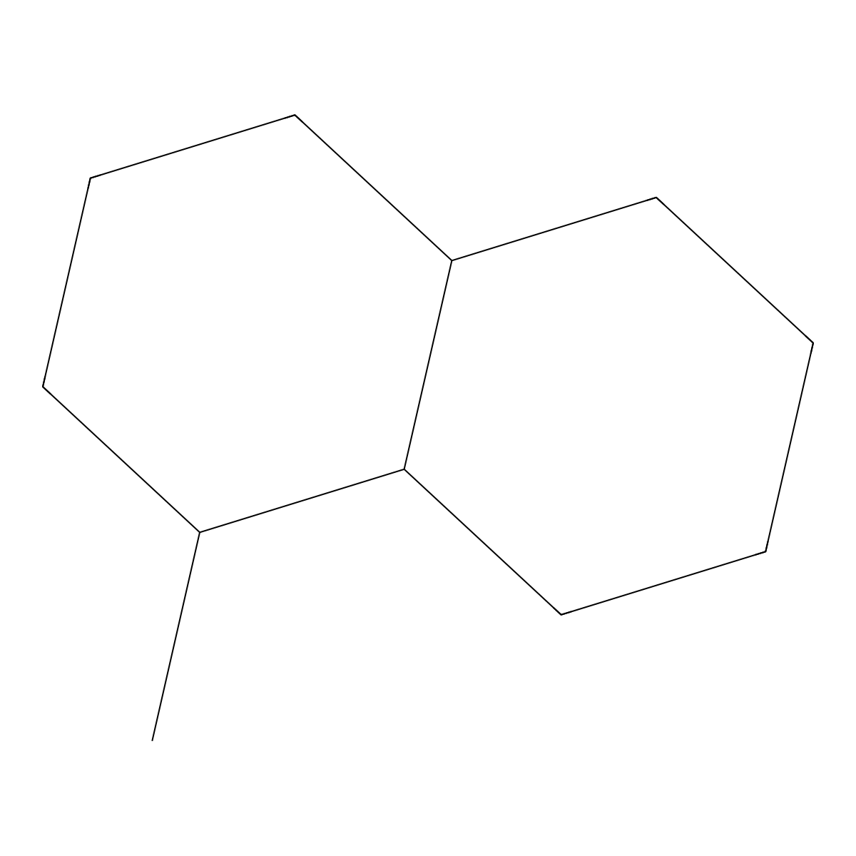 Decahydro-1-methylnaphthalene molecular structure, CAS 2958-75-0